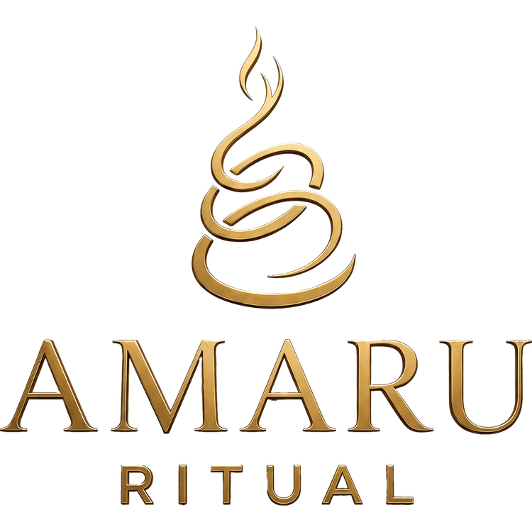 Isotipo dorado de AMARU RITUAL